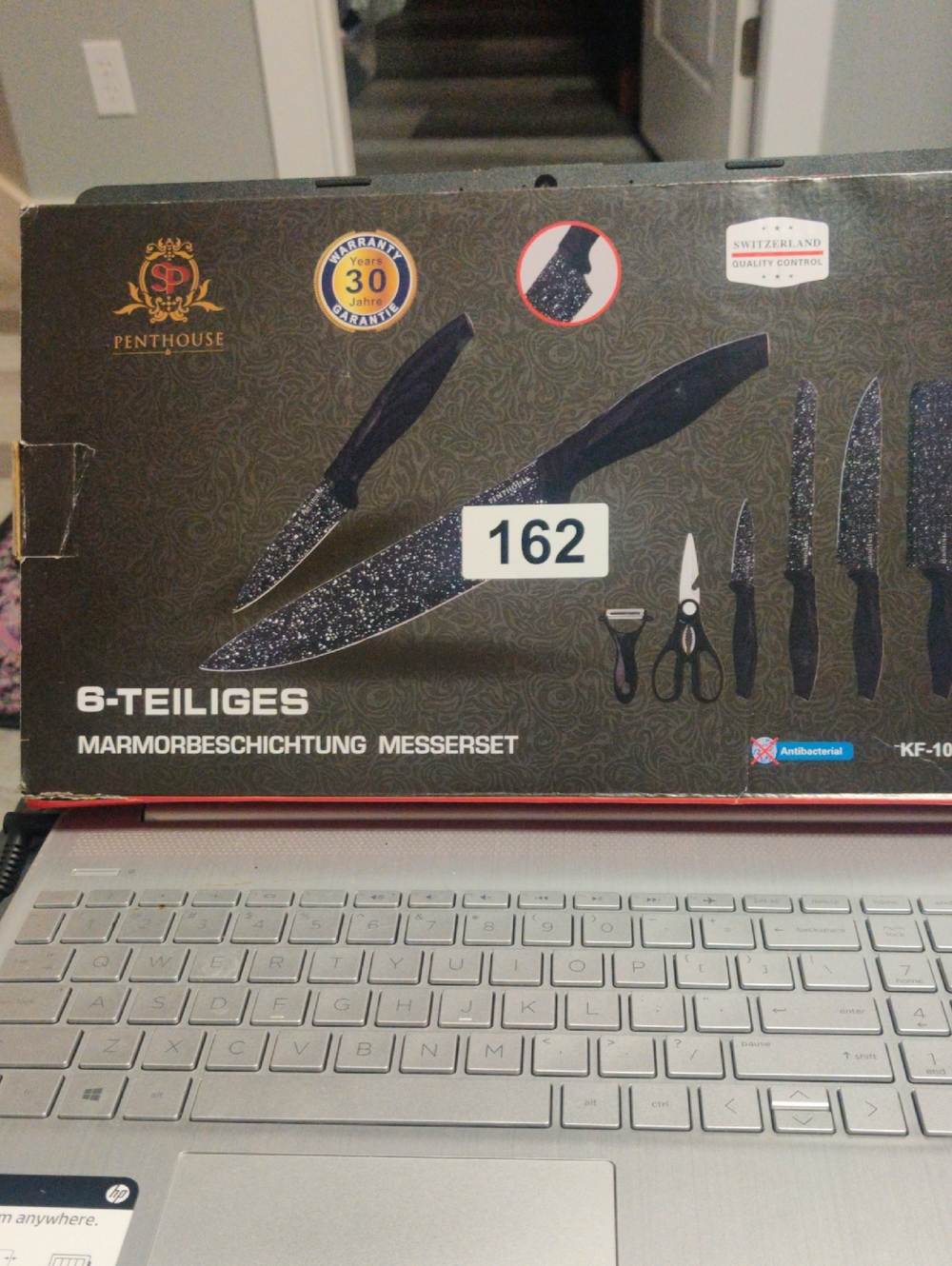 Black Marble-Coated 6-Piece Knife Set